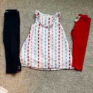 Janie and Jack Red, Blue, and White Kids Matching Set